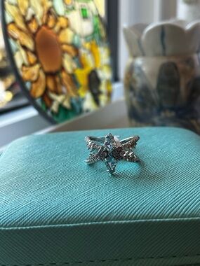 Bomb Party Atlantis Ring in Aqua and Purple Stones size 7